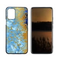 thumbnail image 1 of Blue-Golden-Marble Phone Case, Degined for LG Q52 Case Men Women, Flexible Silicone Shockproof Case for LG Q52, 1 of 1