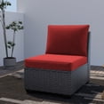 thumbnail image 3 of DREAMSIDEA Outdoor Deep Seat Cushion Set, Patio Furniture Cushions & Back Pillow, Water-Resistant Fade-Resistant Deep Seat Bottom and Back Cushion for Chair, Sofa, and Couch,Burgundy, 3 of 7