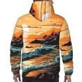 thumbnail image 7 of Daiia Serene Ocean Sunset for Men's Fashion Hoodies & Sweatshirts with Kangaroo Pocket Hooded Sweatshirt Breathable & Moisture Wicking-Small, 7 of 7