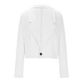 thumbnail image 4 of Sevevn Cardigan Sweaters for Women Women‘s’ Solid Color Long Sleeve Jackets Business Casual Cardigan Fashion Blazer Suit Coat Summer White M, 4 of 9