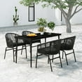 thumbnail image 1 of vidaXL 5 Piece Garden Dining Set Black, 1 of 4