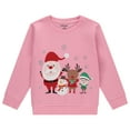 thumbnail image 3 of Pink Angel Girls’ Christmas Sweatshirt – Cozy Fleece Holiday Pullover – Festive Winter Top for School, Parties & Photos – Pink Santa- Sizes 14, 3 of 8