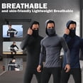 thumbnail image 5 of 3 Pack Men's UPF 50+ Sun Protection Hoodie, Long Sleeve Moisture Wicking Fishing Shirt with Face Mask, 5 of 25