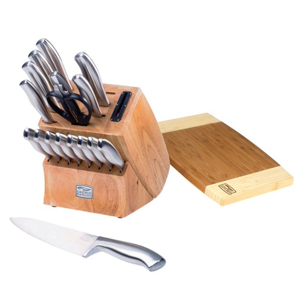 Chicago Cutlery Stainless Steel Knife Block Set (19 Pieces) Walmart