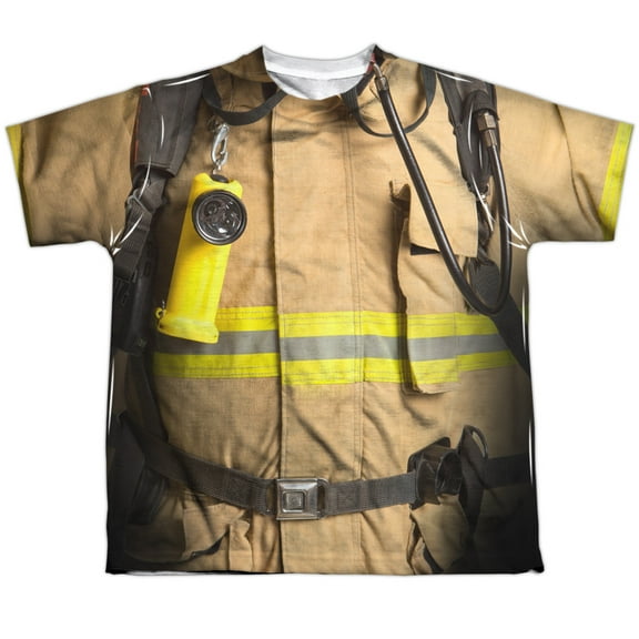 - Firefighter Costume - Youth Short Sleeve Shirt - Large