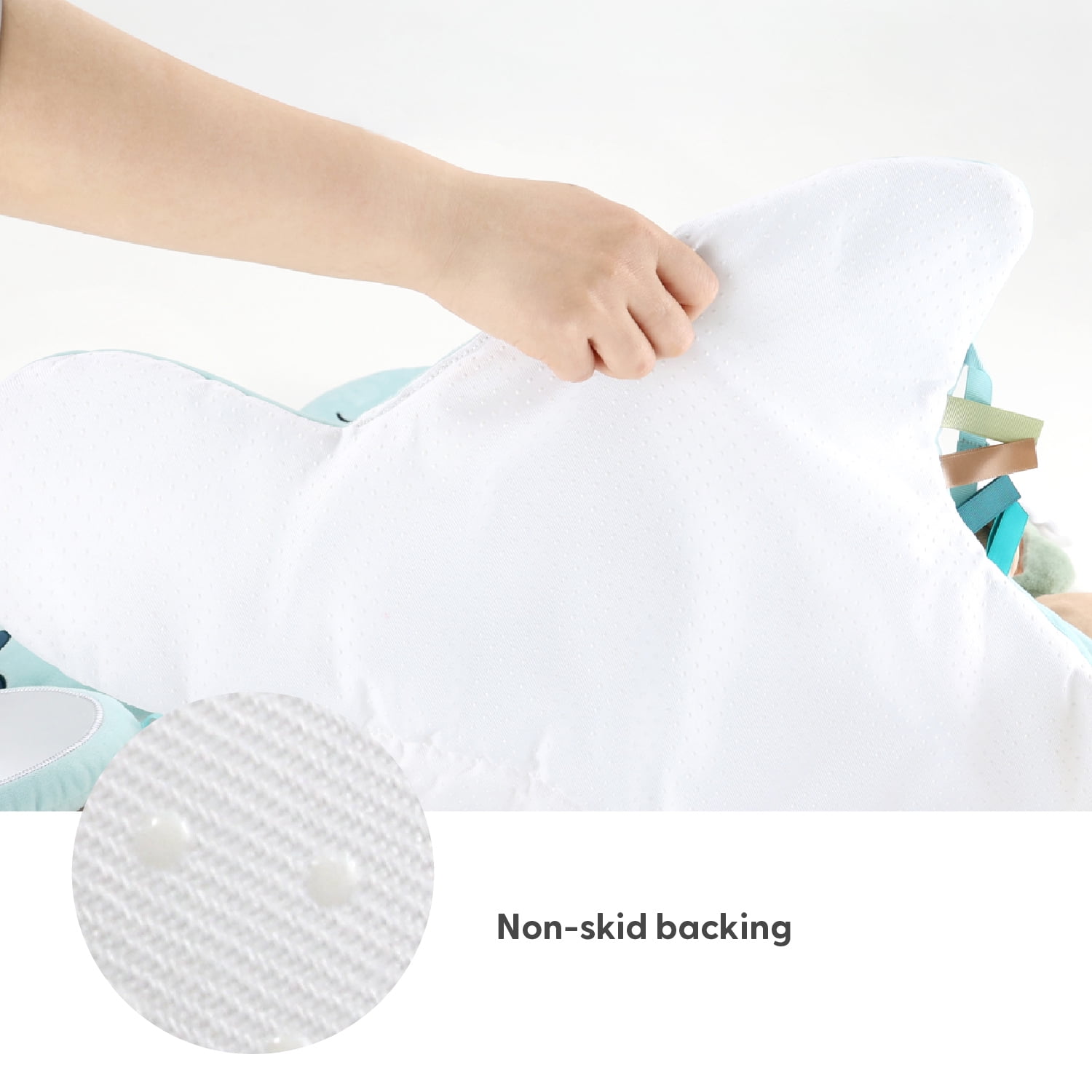 The Peanutshell Tummy Time Baby Play Mat & Lovey Security Blanket Set for Babies, Dinosaur