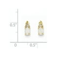 thumbnail image 2 of 14K Diamond & Opal Earrings / Diamond Ctw. 0.01, Gem Ctw.0.35, 2 of 2