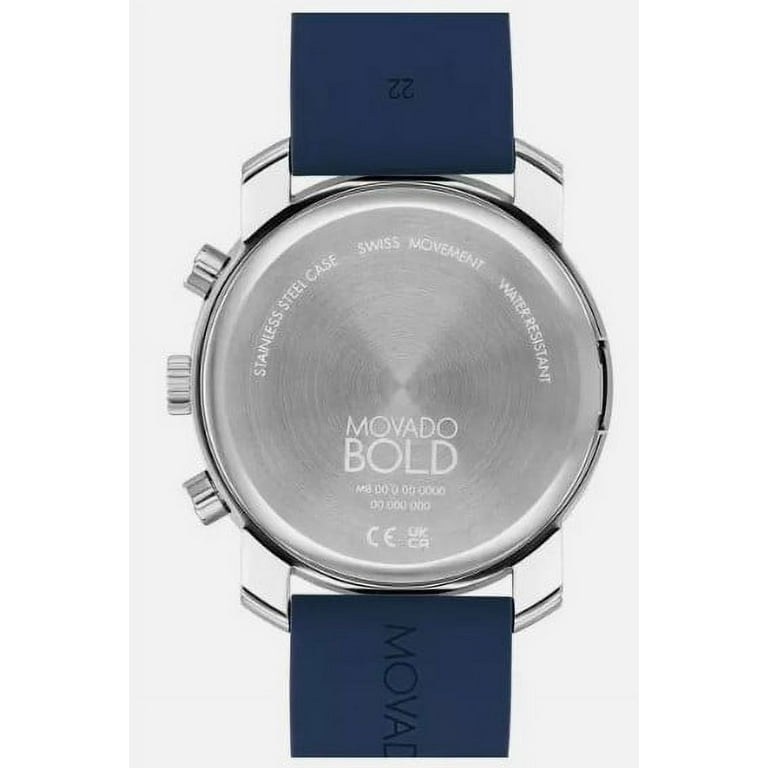 MOVADO 3601048 TREND PROPEL CHRONOGRAPH SILVER DIAL BLUE SILICONE