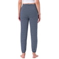 thumbnail image 3 of Pantalones de pijama de algodón para mujer Inspire Chic con cordón y cintura elástica, rayas, pantalones de yoga con bolsillos XL a rayas marinas, 3 of 5