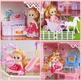 JoyStone 11 Rooms Huge Dollhouse with Play Mat, 2 Dolls and Colorful