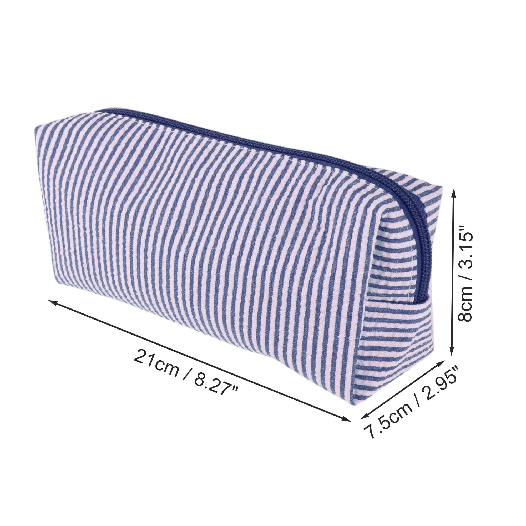 Unique Bargains 1 Pc Lady Portable Rectangle Makeup Bag for Travel Navy