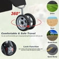 thumbnail image 4 of BestPet 3 Wheels Pet Stroller Dog Cat Stroller Folding Carrier Waterproof with Cup Holder (Black), 4 of 7