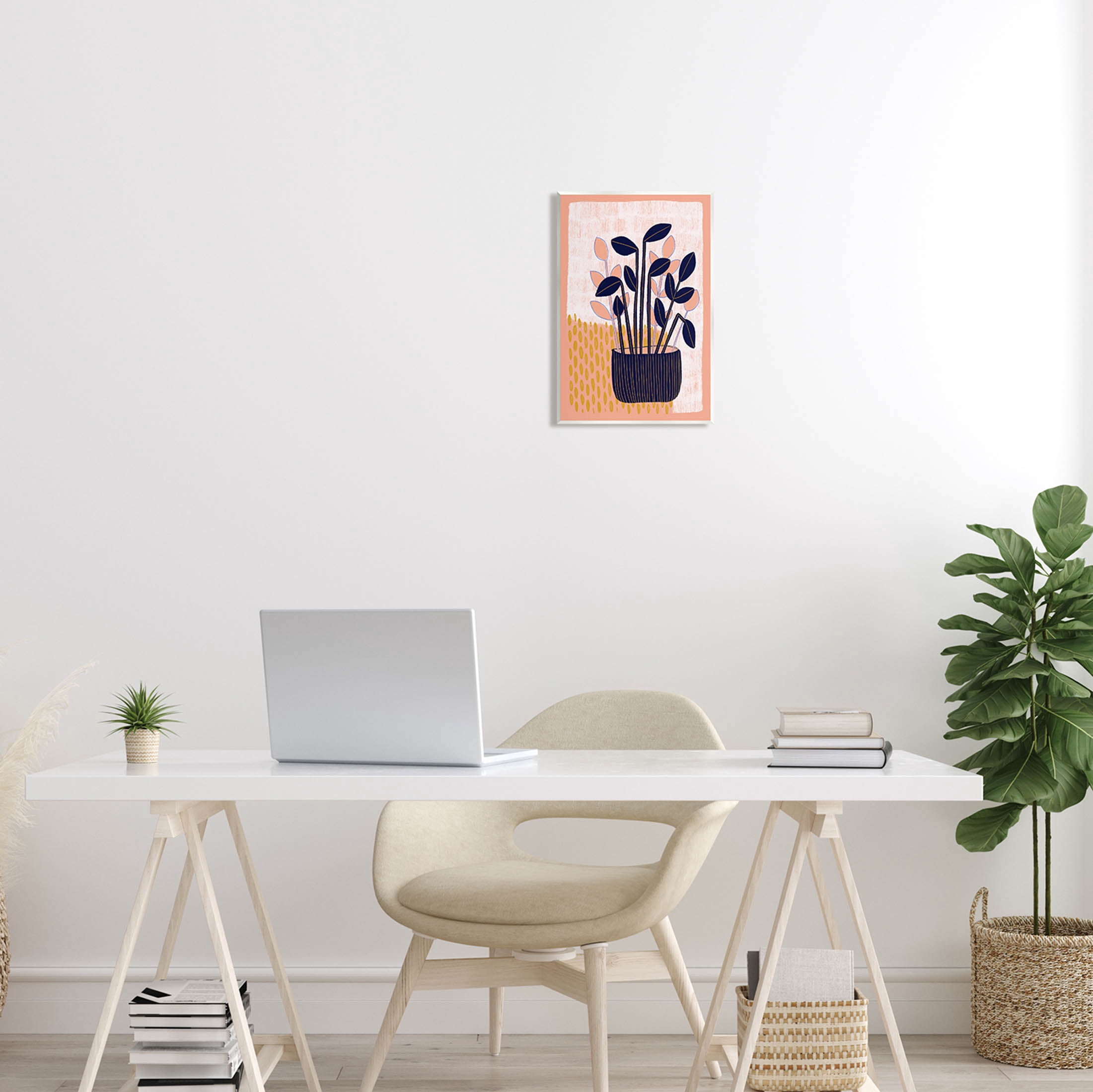 Stupell Industries Modern Patterned Potted Plant Graphic Art Unframed Art Print Wall Art, Design by Birgit Maria Kiennast