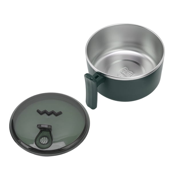 Cuenco aislado, cuenco aislado, taza de ramen de acero inoxidable 304, cuencos aislados con tapas, diseño elevado