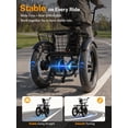 thumbnail image 4 of Jasion JT18 Step-Thru Electric Tricycle for Adults, 500W 3 Wheel Electric Bike with Front & Rear Baskets, 48V 13Ah Battery, 55-Mile Range, 18" Fat Tires, Black, 4 of 8