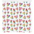 thumbnail image 2 of Ambesonne Hearts Shower Curtain, Rhythmic Ombre Rainbow Art, 69"Wx70"L, Multicolor, 2 of 4