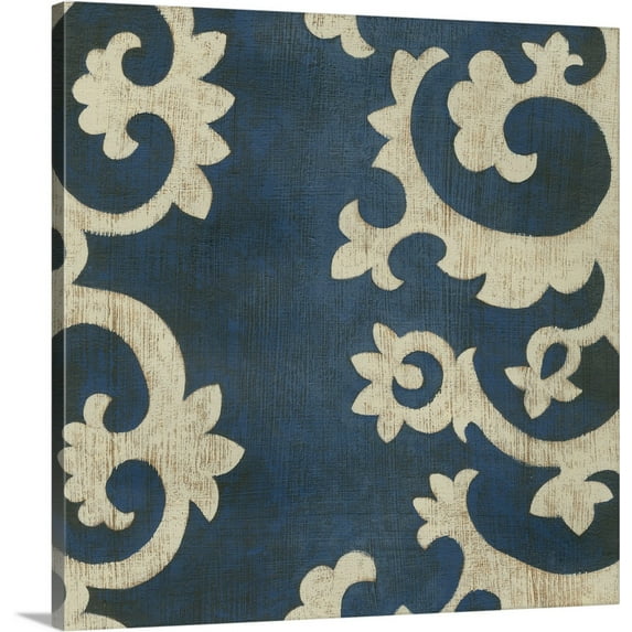 Great BIG Canvas | "Indigo Suzani IV" Canvas Wall Art - 20x20