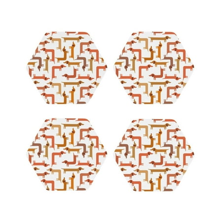 

Leather Coasters with Heat-resistant for Drinks Dachshund Dog Puppy No.1063 -标题2 Hexagon