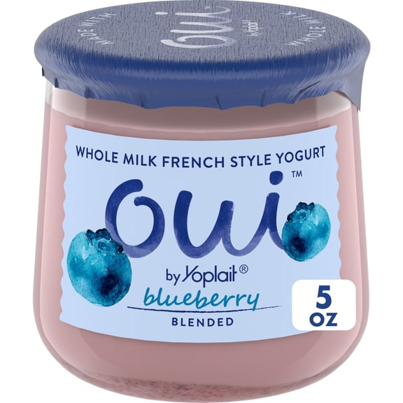 Oui by Yoplait French Style Blueberry Whole Milk Yogurt, 5 OZ Jar