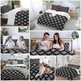 thumbnail image 6 of Black Boho Geometric Bedding 3 Piece Duvet Cover Set Full Size, Retro Simple Ethnic Abstract Motifs Soft Microfiber Comforter Cover with Zipper Closure & Pillowcases, FadeResistant Quilt Cover, 6 of 9