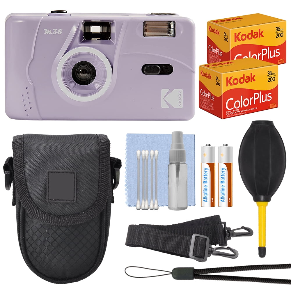 Kodak M38 35mm Film Camera with Flash Lavender + 2 Film Rolls Accessory