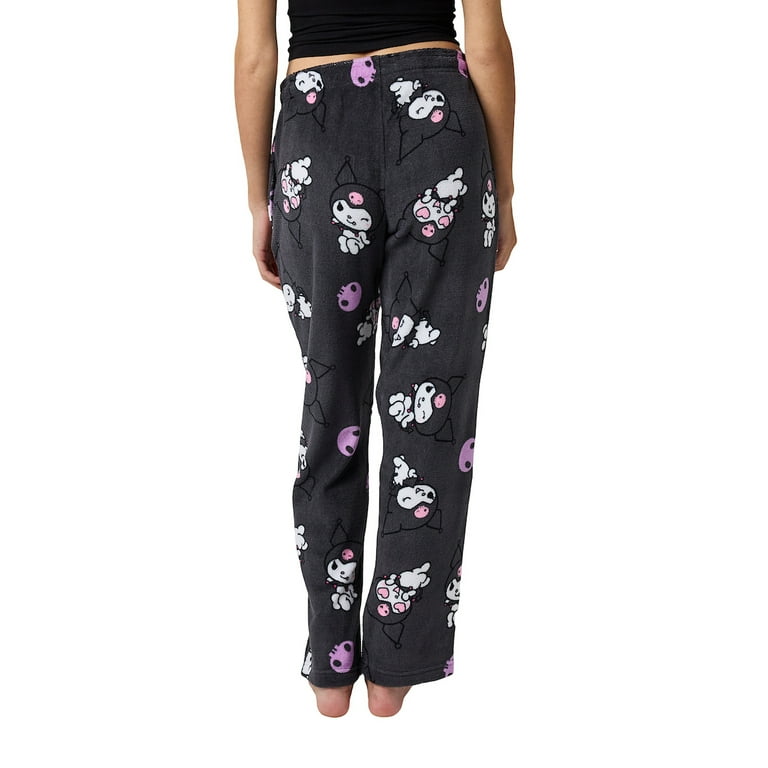 Bioworld Kuromi Women's Pajama Pants, Plush Fleece Sleepwear