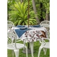 thumbnail image 2 of Outdoor Tablecloth with Umbrella Hole and Zipper, Grey Wooden Grain Round Table Cloth 60 Inch Waterproof Tablecloth, Brown Country Texas Star Branches Picnic Table Cover for Patio Camping, 2 of 7
