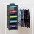 thumbnail image 4 of Layer Drawer Type Wardrobe Storage Bag for Clothes Organizing Foldable Hanging Organizer with Week Label and Portable Home Textile Storage Solution, 4 of 5