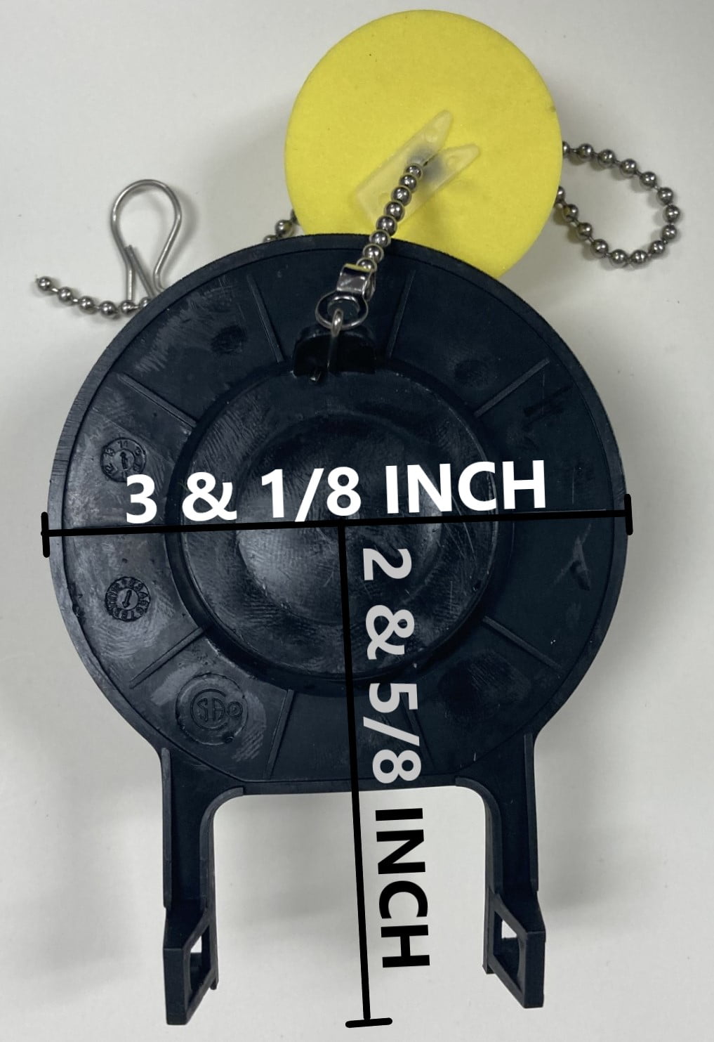 2 Inch Toilet flapper valve, soft rubber, Stayafloat to flush all the