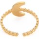thumbnail image 2 of 1 Anillo abierto de luna chapado en oro auténtico de 18 quilates para mujer, anillo de nudillo personalizado para mujer, joyería delicada y moderna, regalo, talla 7 (17,3 mm), 2 of 3
