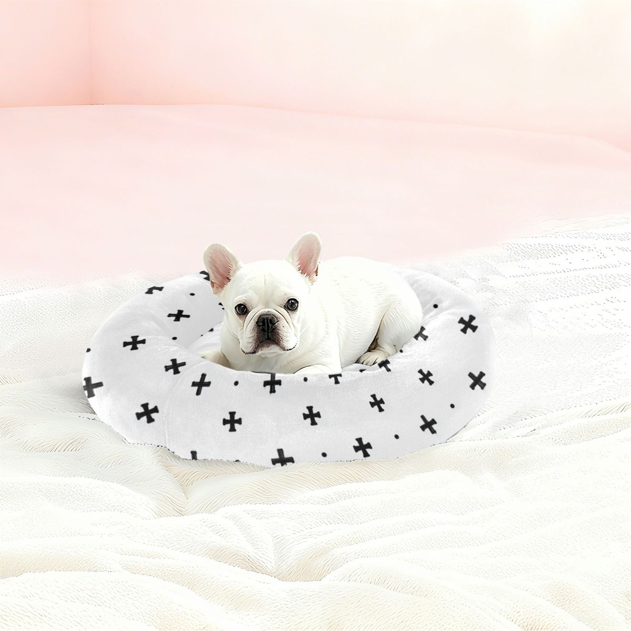Pet Bed Pet Mat Cozy Removable & Washable Comfort For Cats And Dogs Small Cross Icons