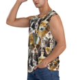thumbnail image 3 of Bingfone Cute Dog Pattern Men's Tank Tops Workout Sleeveless Tee Shirts Running Beach Tanks for Men-XX-Large, 3 of 7