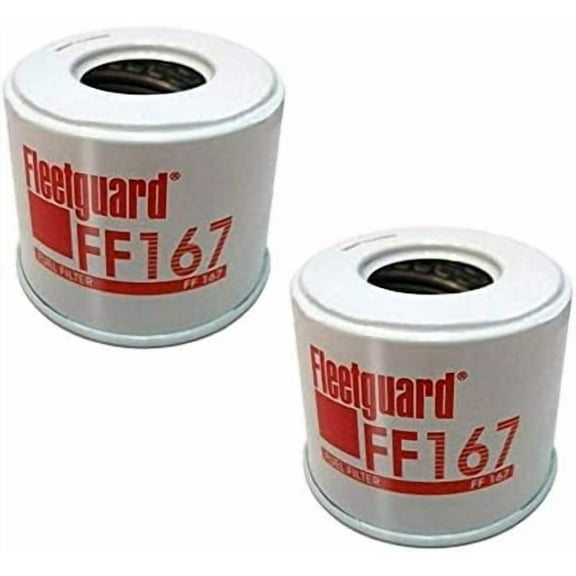 FF167 Fleetguard Fuel Filter (Pack of 2), Replaces Perkins 26561117, 26560017, Donaldson P556245, Donaldson P502420, Baldwin BF825, Wix 33166, Napa 3166