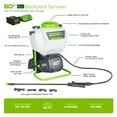 thumbnail image 6 of Greenworks 60V 4 Gallon Cordless Battery Backpack Sprayer with 2.0Ah Battery & Charger 5301202, 6 of 15