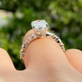 thumbnail image 3 of Cora Jewellery 2.75CT Oval Moissanite Hidden Halo Engagement Ring For Women , 10K Yellow Gold, 3 of 5