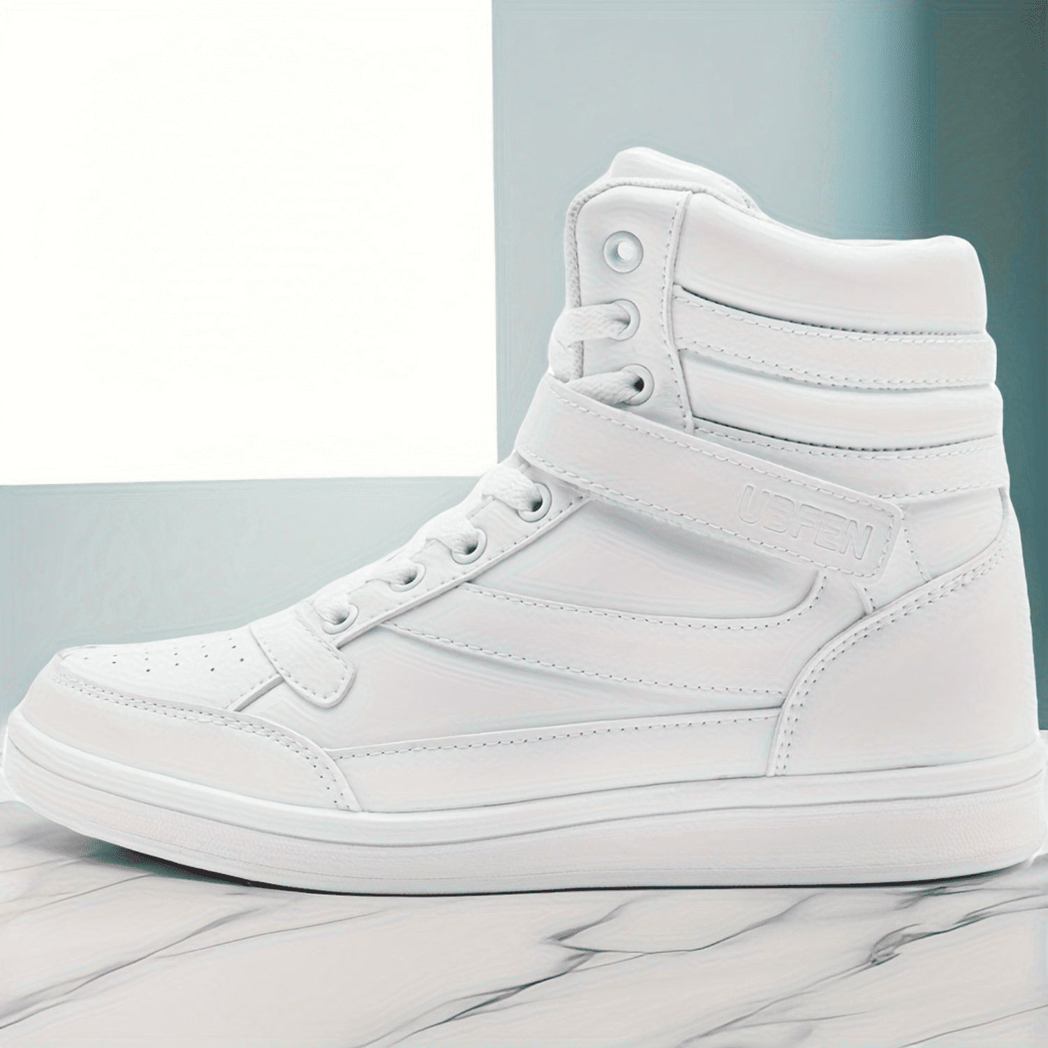 HNTECH Stylish Women s White High Top Sneakers with Hidden Wedge Heel for Girls Retro 80s Tennis Shoes Perfect for Cosplay Events Featuring Removable Insole Footwear Walmart