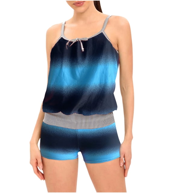 Birdeem Maillot de Bain Femme Aguichant avec Coussin de Poitrine Sans Armature Imprimé Patchwork