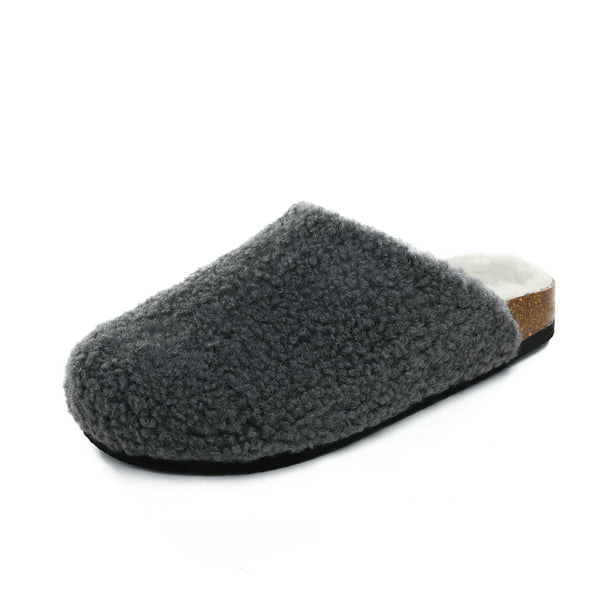 DREAM PAIRS Women's House Slippers Fuzzy Indoor Outdoor Furry Cork Faux ...