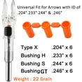 thumbnail image 3 of 6PCS X Lighted Nocks for Arrows with .204 .233 .244 .246 Inside Diameter with H, S, GT Bushings High-Visibility LED Arrow Nocks, ON/Off Switch Included, 3 of 7