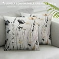 thumbnail image 3 of GOSMITH  Throw Pillow Covers -Flowers Modern Decorative Square Pillowcases, Ink Flower Style Cushion Covers for Living Room Bedroom Sofa Yard Indoors Home Decor, 3 of 5