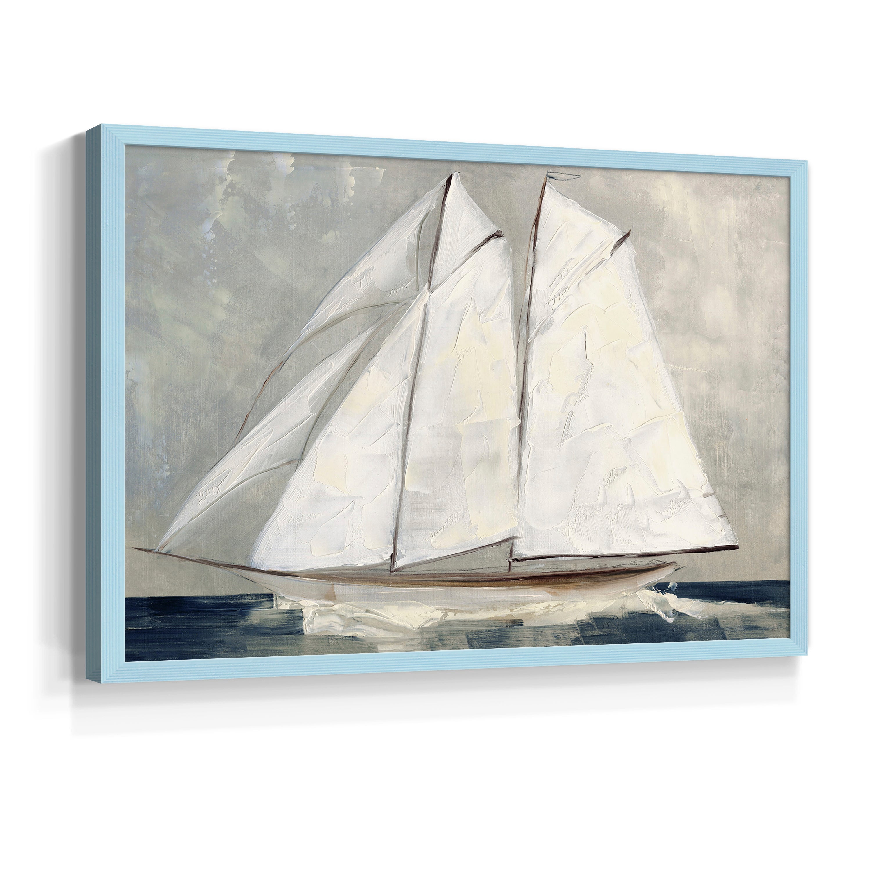 Setting Sail by Sally Swatland - Restickable Framed Giclée Print