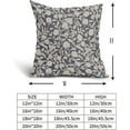thumbnail image 4 of Vintage Navy Blue Floral Pillow Covers 20x20 Inch Set of 2 Modern Neutral Block Print Outdoor Decorative Throw Pillows Rustic Farmhouse Square Cushion Case Decoration for Couch, 4 of 8