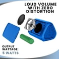 thumbnail image 5 of Altavoz portátil Angle Solo - Altavoz Bluetooth 5.0 resistente al agua IPX5 con alcance inalámbrico de 100 pies y hasta 10 horas de reproducción de OontZ (azul), 5 of 5