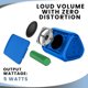 thumbnail image 5 of Altavoz portátil Angle Solo - Altavoz Bluetooth 5.0 resistente al agua IPX5 con alcance inalámbrico de 100 pies y hasta 10 horas de reproducción de OontZ (azul), 5 of 5