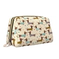 thumbnail image 2 of Rateoe Dachshund Dog for Travel Makeup Bag,Large Capacity Cosmetic Bags for Women,Waterproof Portable Pouch Open Flat Toiletry Bag Make up Organizer, 2 of 8