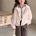 thumbnail image 3 of Hiiyo Toddler Girls Sun Protection Lightweight Outerwear Loose Fit Zipper Jacket, Sizes 2-16, 3 of 8