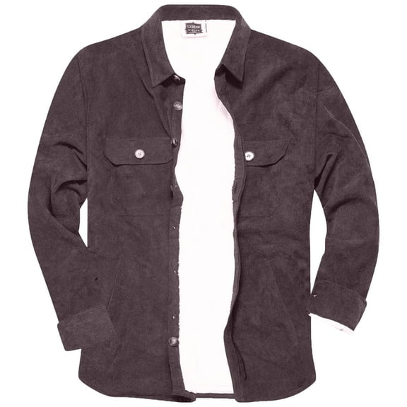 Visive Mens Corduroy Fleece-Lined Shirt Jacket - Warm & Stylish Winter Wear - Big & Tall Sizes M-5XL - Perfect for Casual & Smart-Casual Styles - Quality, Stylish & Durable