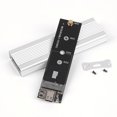 thumbnail image 3 of Mistaha M.2 NVMe/SATA Dual Protocol Mobile Hard Disk Case USB3.1 Type-C External SSD Enclosure Aluminum, 3 of 8