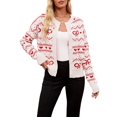thumbnail image 3 of Women'S Valentine'S Day Love Heart Cardigan Cute Soft Open Front Knit Sweater White S, 3 of 6