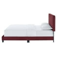 thumbnail image 6 of Tufted Platform Bed Frame, Queen Size, Velvet, Red, Modern Contemporary Urban Design, Bedroom Master Guest Suite, 6 of 8